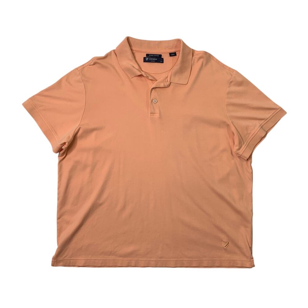 Cremieux Shirt Mens XL Extra Large Peach Classics Supima Cotton Polo